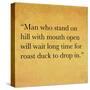 Inspirational Quote By Confucius On Earthy Background-nagib-Stretched Canvas