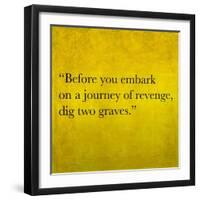 Inspirational Quote By Confucius On Earthy Background-nagib-Framed Art Print