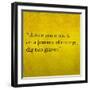 Inspirational Quote By Confucius On Earthy Background-nagib-Framed Art Print