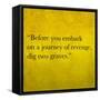 Inspirational Quote By Confucius On Earthy Background-nagib-Framed Stretched Canvas