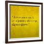 Inspirational Quote By Confucius On Earthy Background-nagib-Framed Art Print