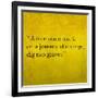 Inspirational Quote By Confucius On Earthy Background-nagib-Framed Art Print