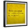 Inspirational Quote By Confucius On Earthy Background-nagib-Framed Premium Giclee Print