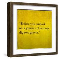 Inspirational Quote By Confucius On Earthy Background-nagib-Framed Art Print