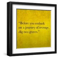 Inspirational Quote By Confucius On Earthy Background-nagib-Framed Art Print