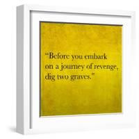 Inspirational Quote By Confucius On Earthy Background-nagib-Framed Art Print