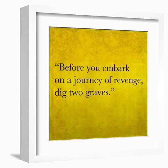 Inspirational Quote By Confucius On Earthy Background-nagib-Framed Art Print