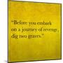 Inspirational Quote By Confucius On Earthy Background-nagib-Mounted Art Print