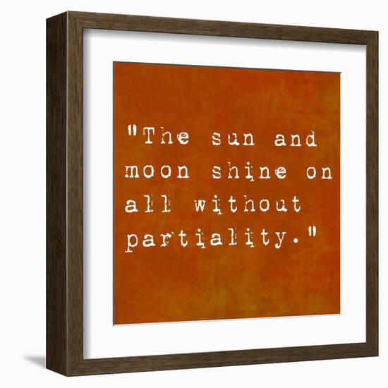 Inspirational Quote By Confucius On Earthy Background-nagib-Framed Art Print