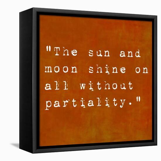 Inspirational Quote By Confucius On Earthy Background-nagib-Framed Stretched Canvas