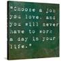 Inspirational Quote By Confucius On Earthy Green Background-nagib-Stretched Canvas