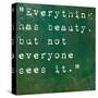 Inspirational Quote By Confucius On Earthy Green Background-nagib-Stretched Canvas