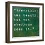 Inspirational Quote By Confucius On Earthy Green Background-nagib-Framed Art Print