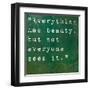 Inspirational Quote By Confucius On Earthy Green Background-nagib-Framed Art Print