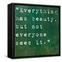 Inspirational Quote By Confucius On Earthy Green Background-nagib-Framed Stretched Canvas