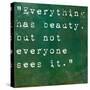 Inspirational Quote By Confucius On Earthy Green Background-nagib-Stretched Canvas