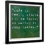 Inspirational Quote By Confucius On Earthy Green Background-nagib-Framed Art Print