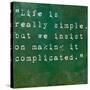 Inspirational Quote By Confucius On Earthy Green Background-nagib-Stretched Canvas