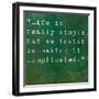 Inspirational Quote By Confucius On Earthy Green Background-nagib-Framed Art Print