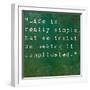 Inspirational Quote By Confucius On Earthy Green Background-nagib-Framed Art Print