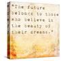 Inspirational Quote By Eleanor Roosevelt On Earthy Background-nagib-Stretched Canvas