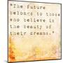 Inspirational Quote By Eleanor Roosevelt On Earthy Background-nagib-Mounted Art Print