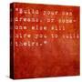 Inspirational Quote By Farrah Gray On Earthy Red Background-nagib-Stretched Canvas