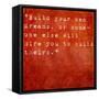 Inspirational Quote By Farrah Gray On Earthy Red Background-nagib-Framed Stretched Canvas