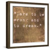 Inspirational Quote By Friedrich Von Schiller On Earthy Brown Background-nagib-Framed Art Print