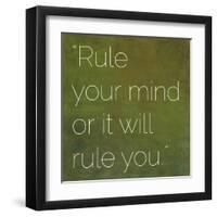 Inspirational Quote by Gautama Buddha (563 BC-483 BC)-nagib-Framed Art Print