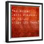 Inspirational Quote By Hal Borland On Earthy Red Background-nagib-Framed Art Print