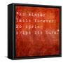 Inspirational Quote By Hal Borland On Earthy Red Background-nagib-Framed Stretched Canvas