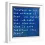 Inspirational Quote By James Neil Hollingworth On Earthy Blue Background-nagib-Framed Art Print