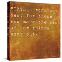 Inspirational Quote By John Wooden On Earthy Brown Background-nagib-Stretched Canvas