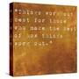 Inspirational Quote By John Wooden On Earthy Brown Background-nagib-Stretched Canvas