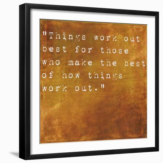 Inspirational Quote By John Wooden On Earthy Brown Background-nagib-Framed Premium Giclee Print