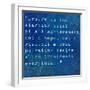 Inspirational Quote By Napoleon Hill On Earthy Blue Background-nagib-Framed Art Print