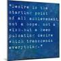 Inspirational Quote By Napoleon Hill On Earthy Blue Background-nagib-Mounted Art Print