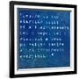 Inspirational Quote By Napoleon Hill On Earthy Blue Background-nagib-Framed Art Print