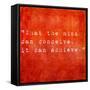 Inspirational Quote By Napoleon Hill On Earthy Red Background-nagib-Framed Stretched Canvas