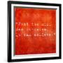 Inspirational Quote By Napoleon Hill On Earthy Red Background-nagib-Framed Art Print