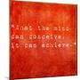 Inspirational Quote By Napoleon Hill On Earthy Red Background-nagib-Mounted Art Print