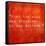 Inspirational Quote By Napoleon Hill On Earthy Red Background-nagib-Framed Stretched Canvas