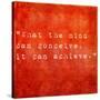 Inspirational Quote By Napoleon Hill On Earthy Red Background-nagib-Stretched Canvas