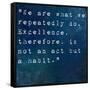 Inspirational Quote By On Earthy Background-nagib-Framed Stretched Canvas