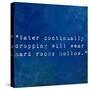 Inspirational Quote By Plutarch On Earthy Blue Background-nagib-Stretched Canvas