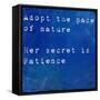 Inspirational Quote By Ralph Waldo Emmerson On Earthy Blue Background-nagib-Framed Stretched Canvas