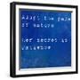 Inspirational Quote By Ralph Waldo Emmerson On Earthy Blue Background-nagib-Framed Art Print