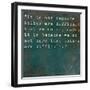 Inspirational Quote By Seneca On Earthy Background-nagib-Framed Art Print