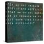 Inspirational Quote By Seneca On Earthy Background-nagib-Stretched Canvas